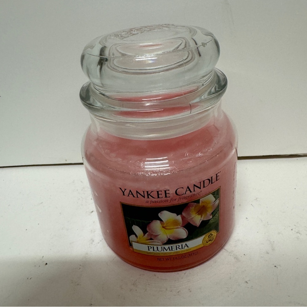 Yankee Candle Plumeria Scented Candle Size 14.5 OZ